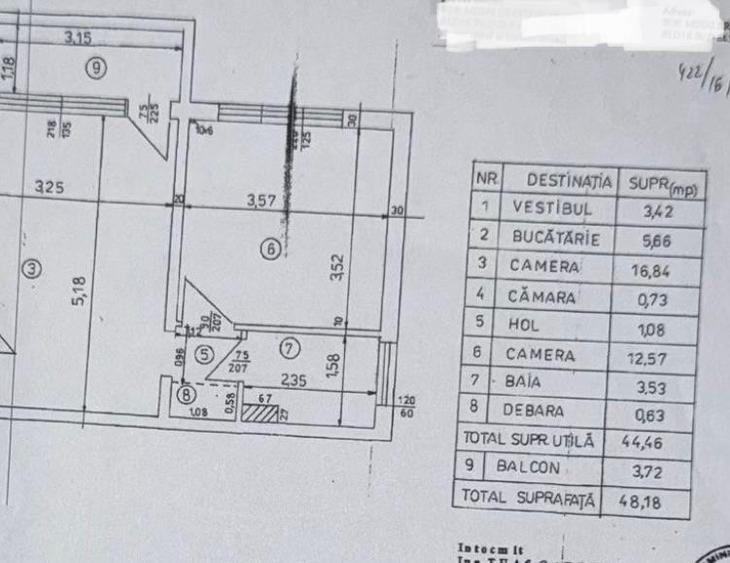 Iancului, KFC, ap. 2 camere, 48mp utili, et.9, mobilat, 500Euro/luna