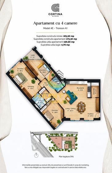Vânzare Apartament 4 camere | Băneasa | Cortina Elysium | 183,5 mp