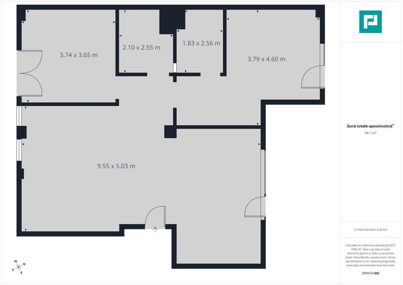 Apartament 3 camere, Iosia, 93.05 mp