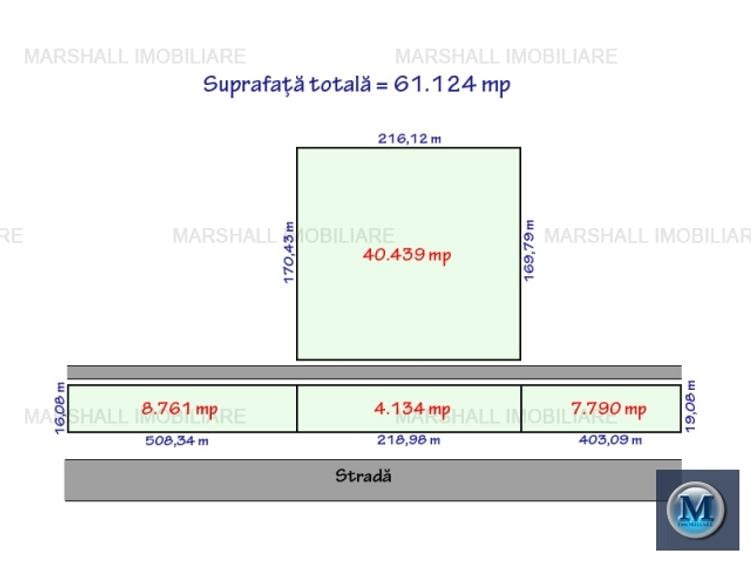 Teren intravilan de vanzare, zona Exterior Sud, 61124 mp #16562