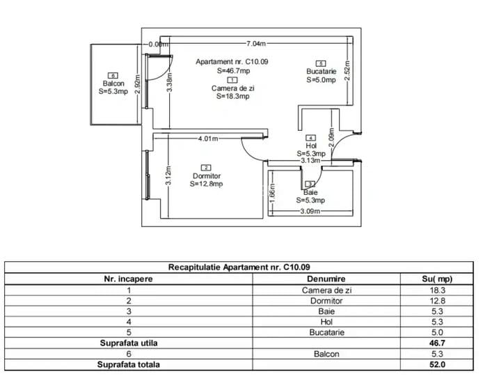 2 camere tip studio METROU N. Teclu la 450 m -  finisaje PREMIUM - 3