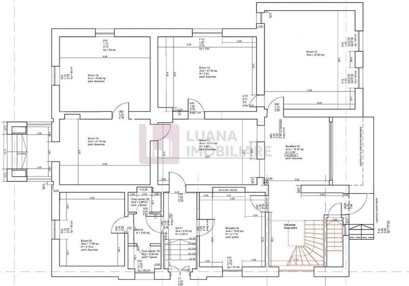 Spatiu de birouri | zona centrala, Noica | 150 mp | Office building | parcare
