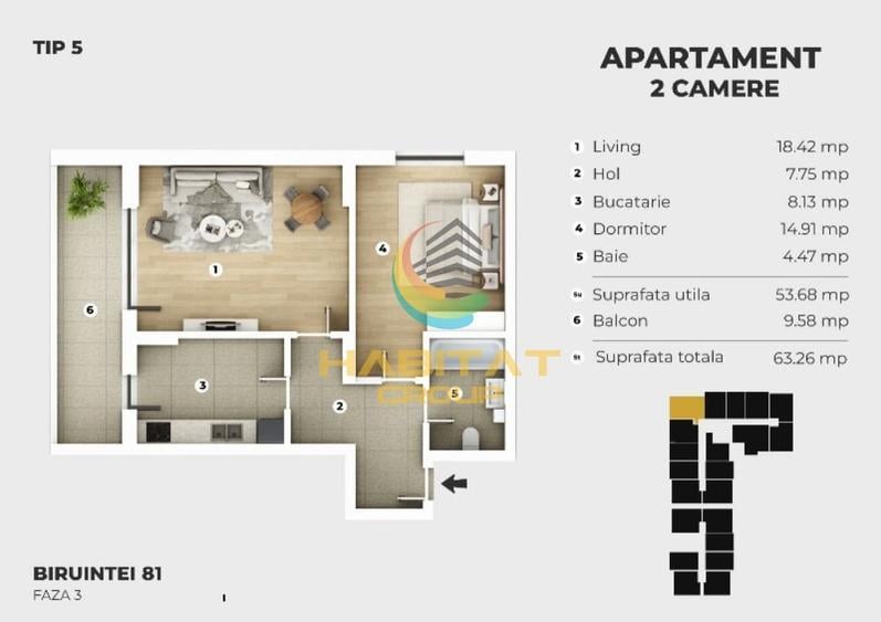 Vanzare 2 camere decomandat 5 min Berceni Acte Gata