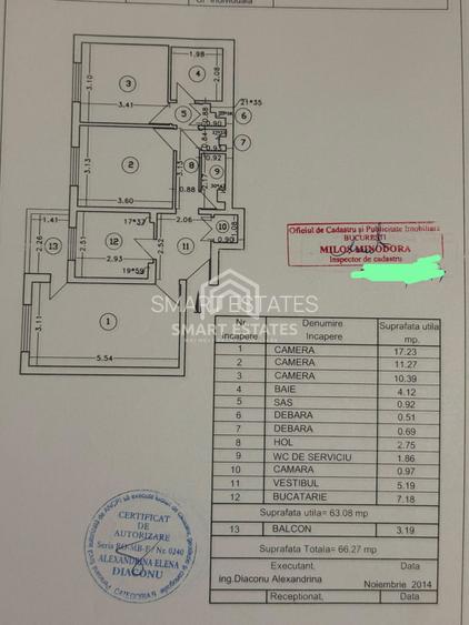 3 camere cu centrala proprie - Basarabia - Diham -bloc 1984 - 10
