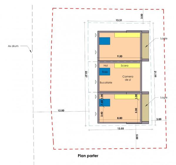 Teren pentru constructie triplex in Floresti zona strazii Tautului