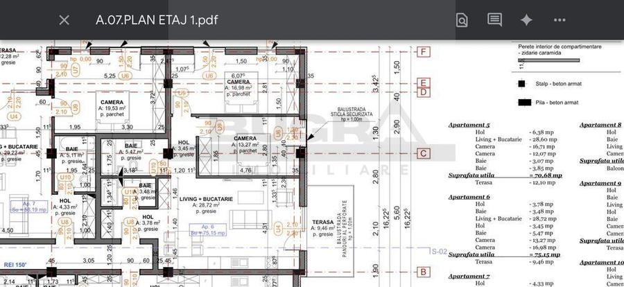 Apartament 3 camere, 2 bai, 75 mp+ terasa, etaj intermediar, zona Iris