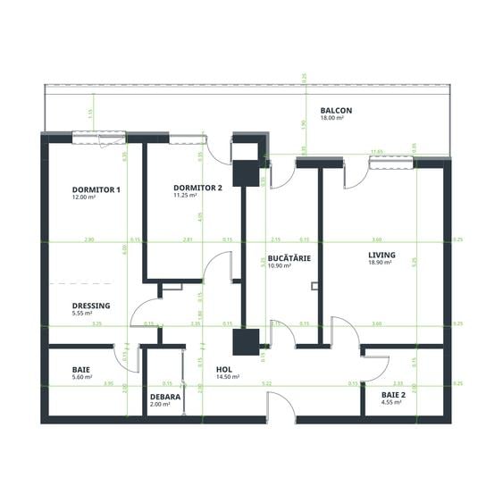 Apartament Nou 3 camere de vanzare Nicolina - C.U.G.
