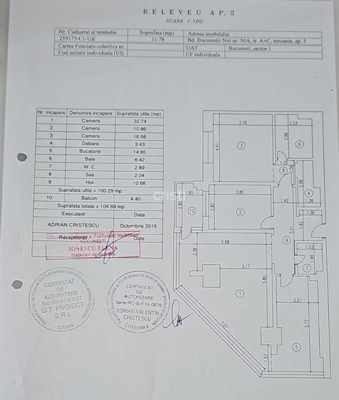 105 mp utili -3 camere -Vis-a-vis Metrou Jiului -Mobilat și utilat -Proprietar - 8
