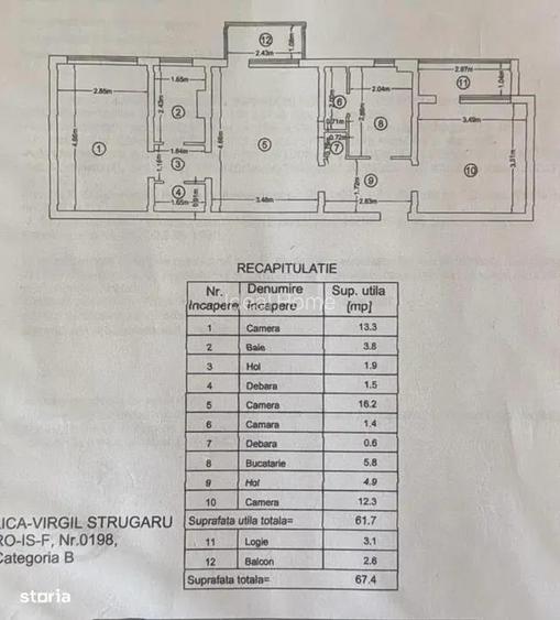 Apartament 3 camere / Salubris/ Cantemir