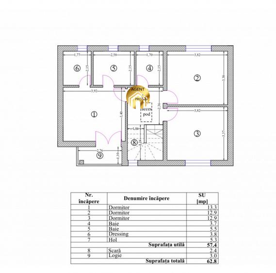 Casa P+1+Pod - 4 camere - 273mp Teren - Otopeni
