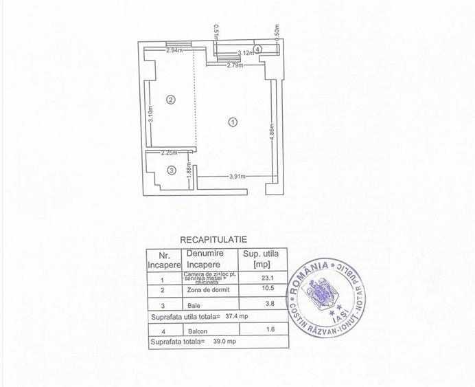 Studio modern, loc de parcare - Ciric-Tătărași