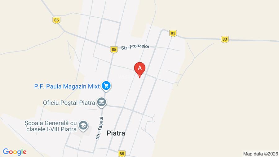 Casa cuTeren 2.760 mp Piatra (Constanța) Deschidere pe 3 străzi Apă &Curent