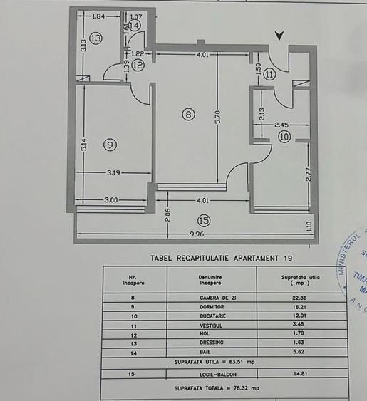 Apartament 2 camere Militari Residence