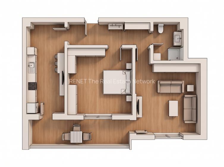 De inchiriat - apartament 2 camere - Parcul Teilor, centrala proprie - 1