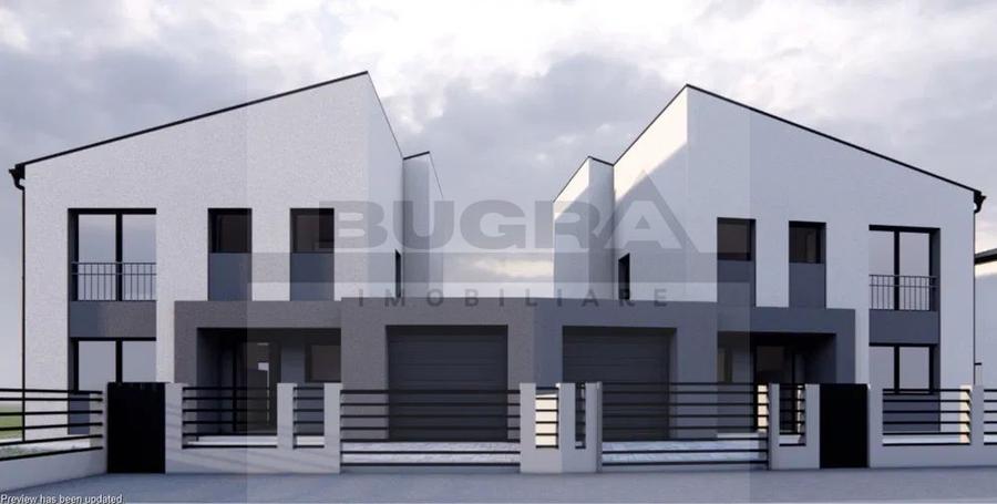 Casa cuplata, 115 mp, teren 495 mp, garaj, Dezmir