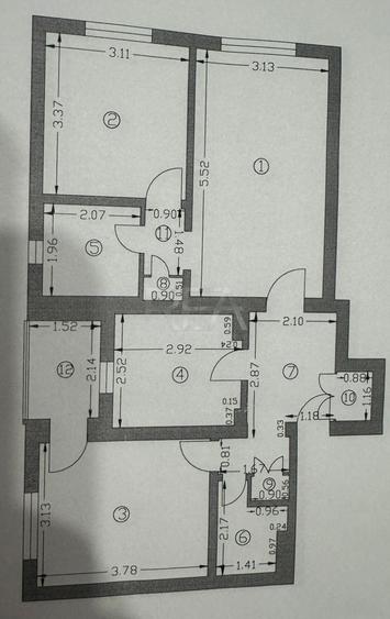 3 camere Dristor decomandat, centrală, et. 2, metrou, 65 mp, anvelopat