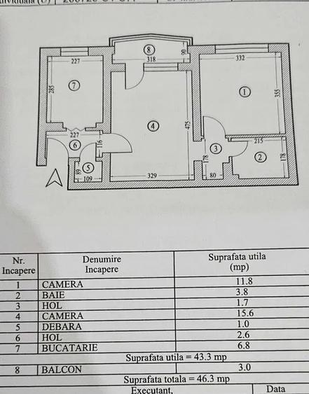 Apartament de vânzare cu 2 camere, zona Tomis 3