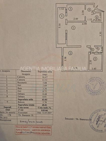 Apartament 2 camere de vânzare, 49 mp, Galati, Țiglina 2, etaj 3/4 - 11