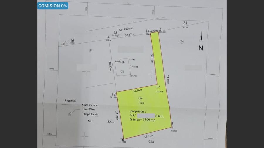 De Vânzare:Teren 1599 mp în Turda, langa Kaufland !! COMISION 0% !!!!