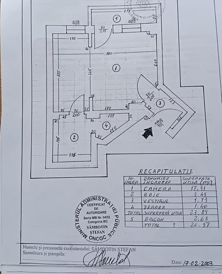 De vanzare apartament 1 camera | Str. Armand Calinescu