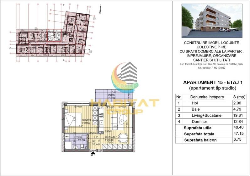 Apartament 2 camere  tip Studio Bloc Boutique Primaria Popesti! - 6
