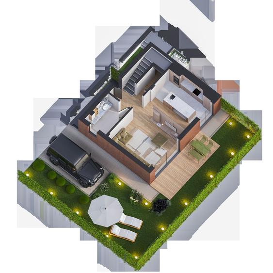COMPLEX VILE PREMIU / 132MP UTILI + GRADINA+2 LOCURI DE PARCARE!