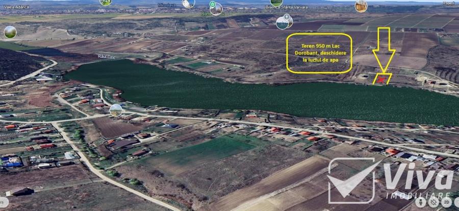 Lac Dorobanț, 950 mp teren, cu deschidere direct la lac