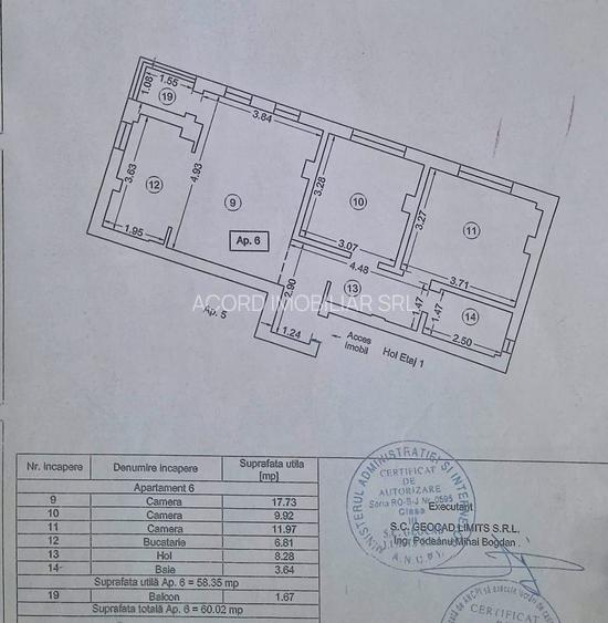 Apartament cu trei camere și loc de parcare în bloc nou din cartierul Km4 - 15
