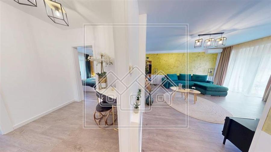Apartament 3 camere, 2 bai, 2 terase, mobilat si utilat confort lux