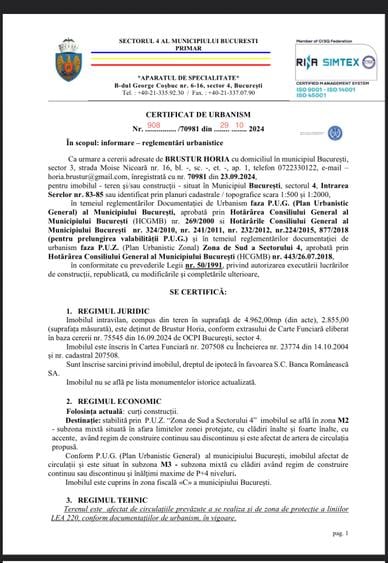 Teren Iuliu Hațeganu Pasaj Grigorescu