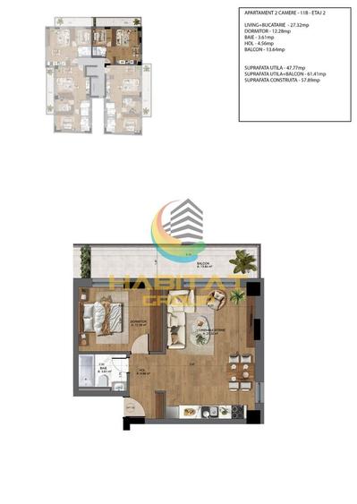 2 camere - imobil NOU- Finalizat