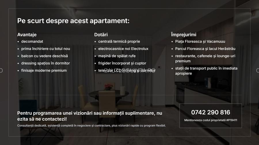 Apartament 2 camere | Floreasca | Prima închiriere | Zona de Prestigiu - 9