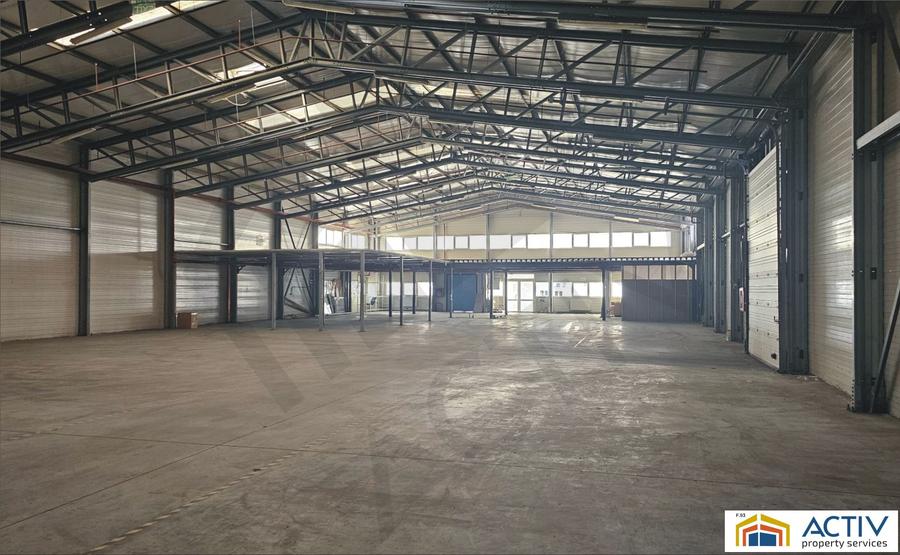 Hală industrială de închiriat – 3.100 mp (1.600 mp + 1.500 mp) – Strada Sinaia