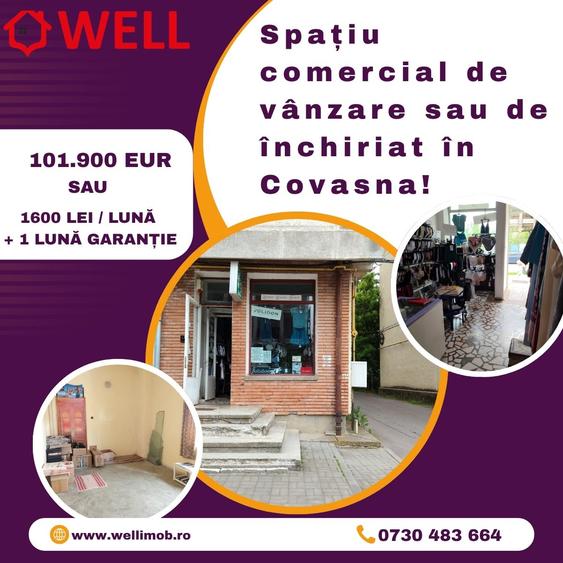 Spațiu comercial de vânzare sau de închiriat în Covasna!