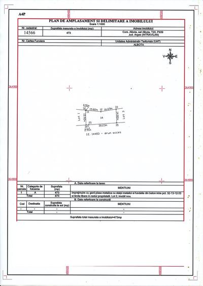 (302) Teren pentru dezvoltatori case Albota, langa Pitesti
