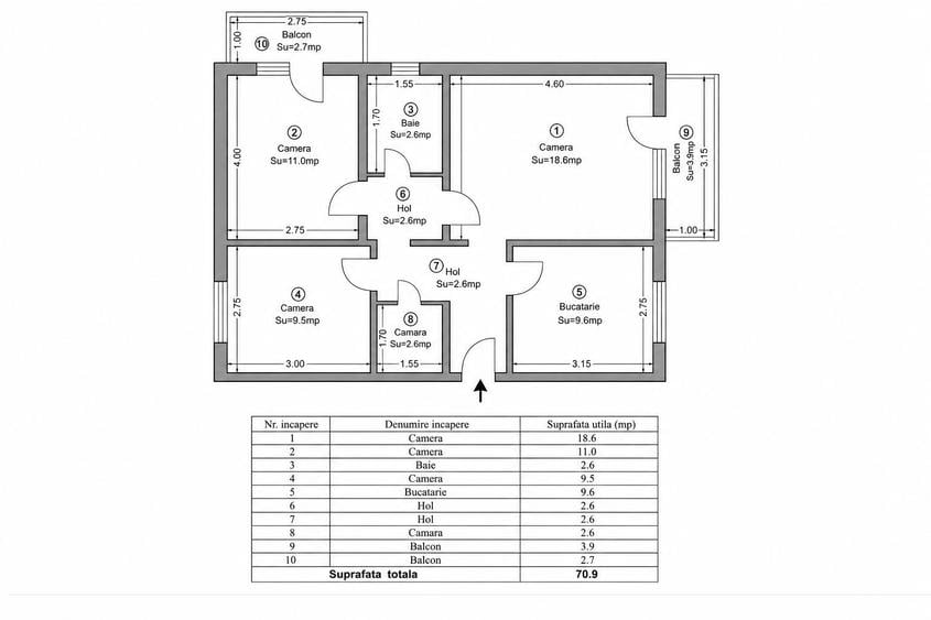 Dâmbovița| 3 camere | 2 băi | Boxa | Complet renovat | Încălzire în pardoseală