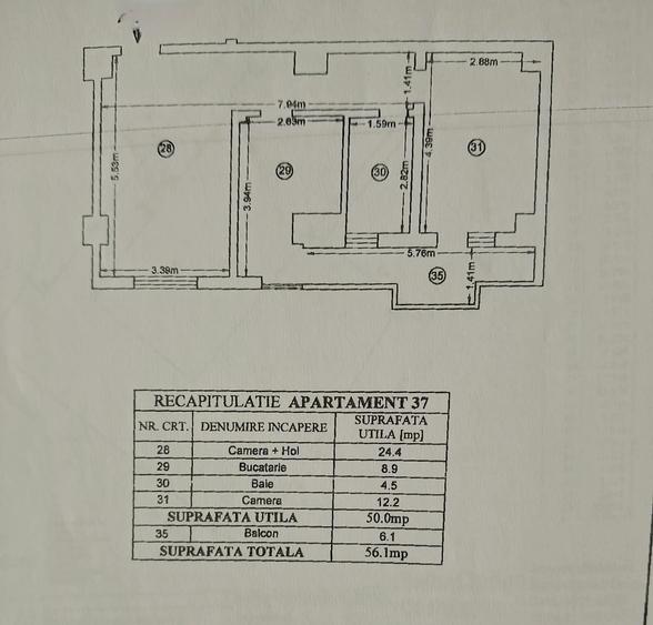 Evergreen Towers-2 Camere 56-etaj intermediar-mobilat