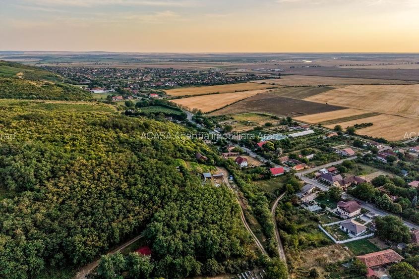 Teren pe deal, 1.150 mp, în Miniș, front 26 m, Drumul Vinului - 2