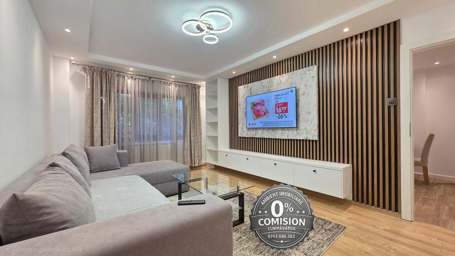 Apartament 2 camere, etaj 1, RENOVAT, mobilat și utilat, VASLUI - zona CARTIER;