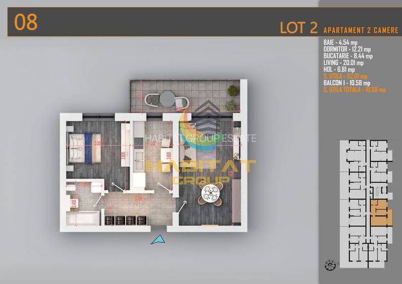 Apartament 2 camere - metrou Nicolae Teclu - 1
