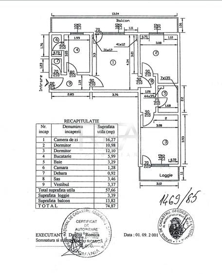 3 Camere Giulești – Prunaru | 75 mp | 2 Balcoane | Etaj 4/8 |
