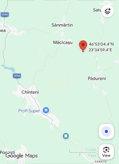 Teren intravilan de vanzare | 2.900 mp | Macicasu, com. Chinteni | La
