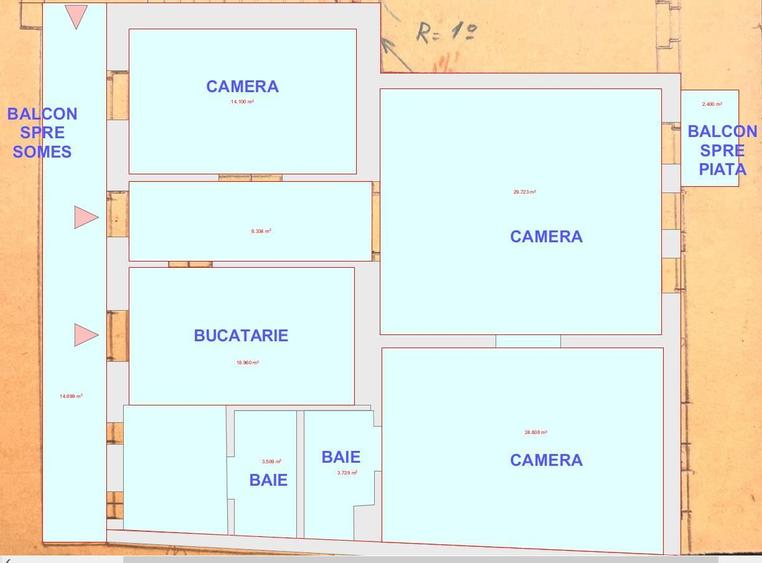 Apartament interbelic in zona Mihai Viteazul-103mp, et. 2/2