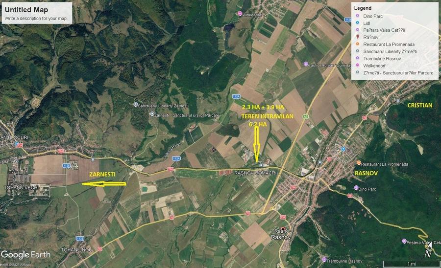 Teren intravilan industrial de vânzare – Râșnov, zona Romacril