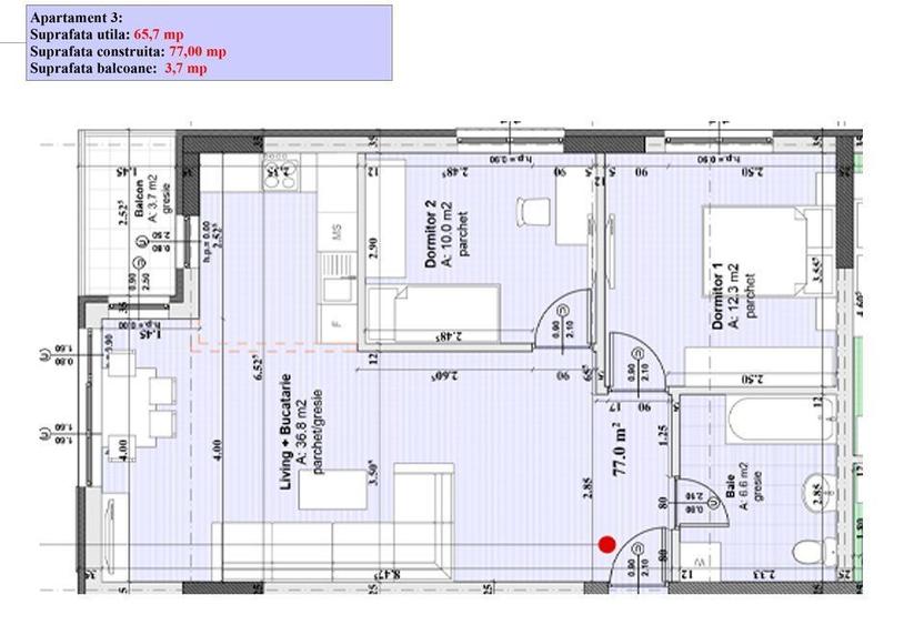 Apartament nou cu predare imediata 3 camere - Doamna Stanca