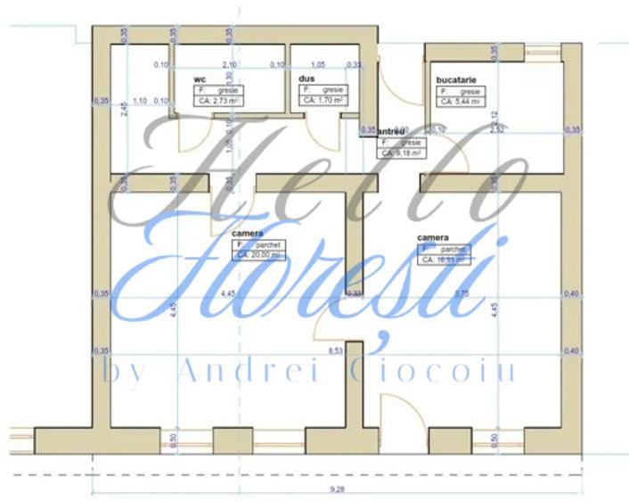Apartament cu 2 camere, 55mp, la curte comuna, in zona Centrala | Cluj