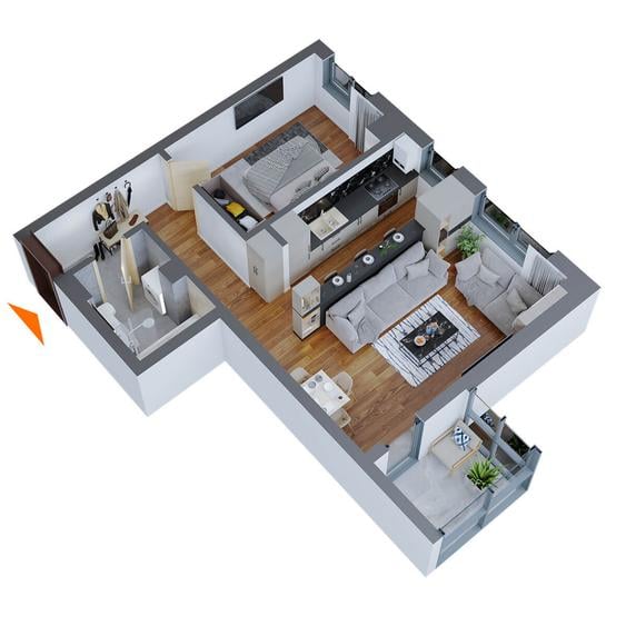 Apartament 2 camere de vanzare Dacia