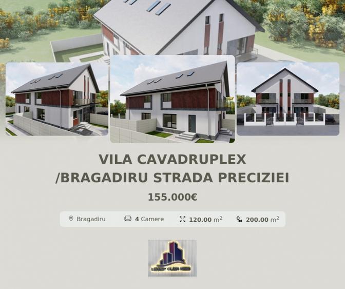 Vila Cavadruplex /Bragadiru strada Preciziei