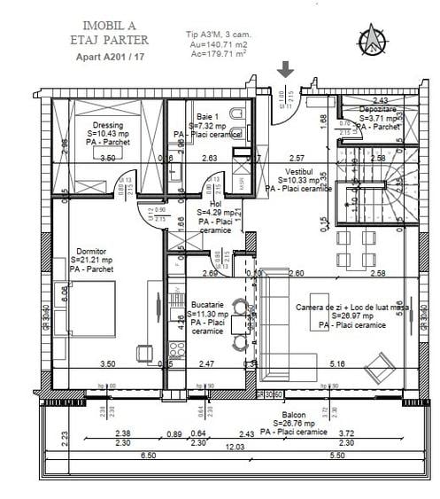 3 camere duplex lux Pipera | 140 m² | terasă mare | volum impresionant