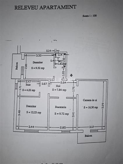 3 camere Podu de Fier Iași, 65 mp, mobilat, utilat
